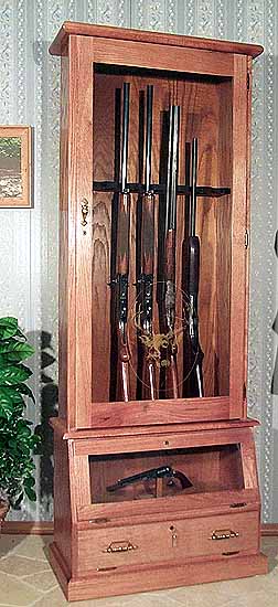 Model #1612 Oak 12-gun Gun Cabinet