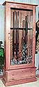 Click Here! Model #408 Oak 8-gun Gun Cabinet
